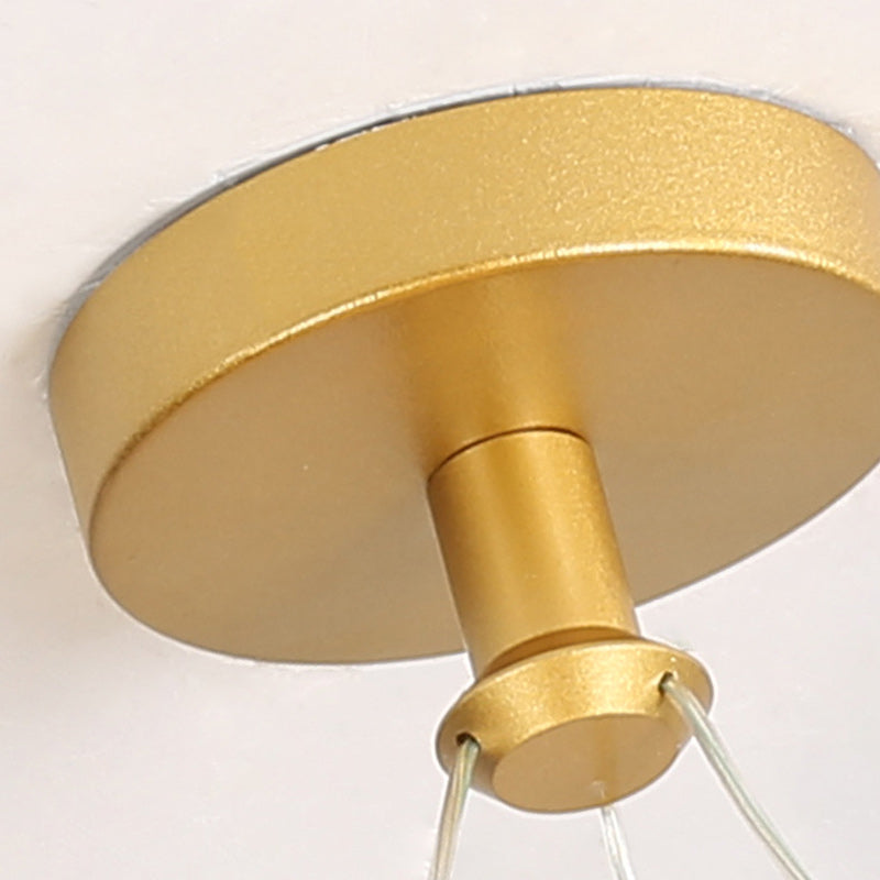 Junips | Contemporary Nordic Round Metal Silica LED Semi-Flush Mount Ceiling Light for Corridor