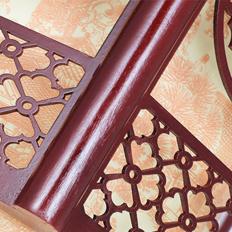 Junips | Traditional Chinese Wood-PVC Cylinder Lantern Carved Fish 1-Light Pendant Lamp for the Dining Room