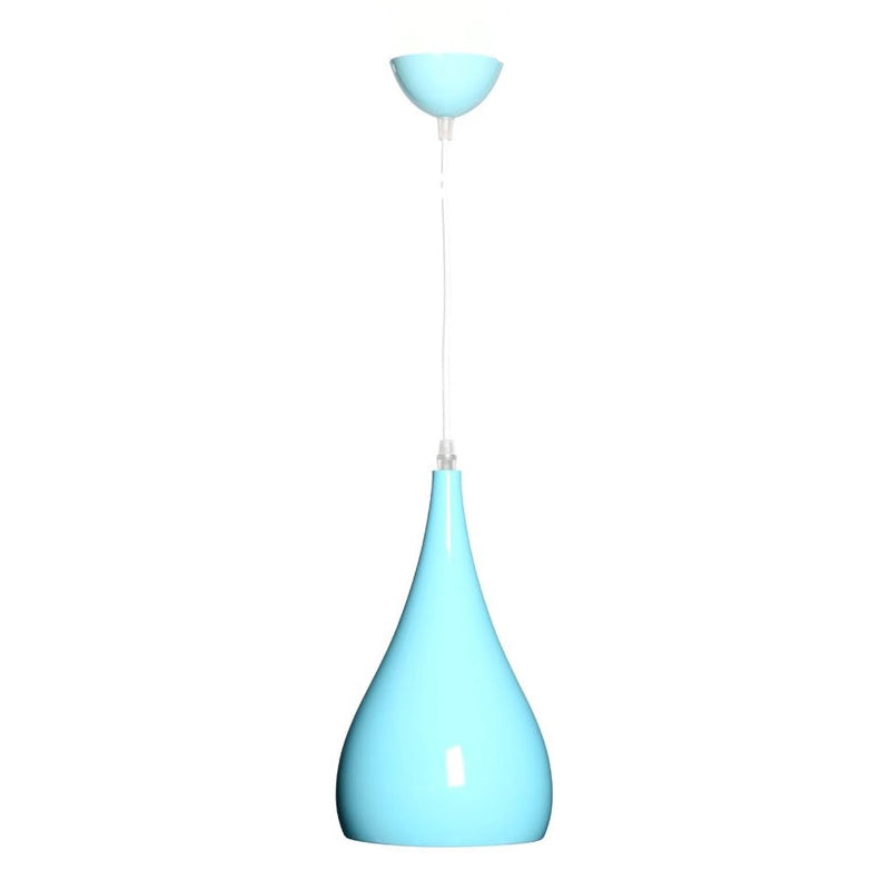 Junips | Nordic Iron Wood Aluminum Pumpkin Water Drop 1-Light Pendant Light for Dining Room