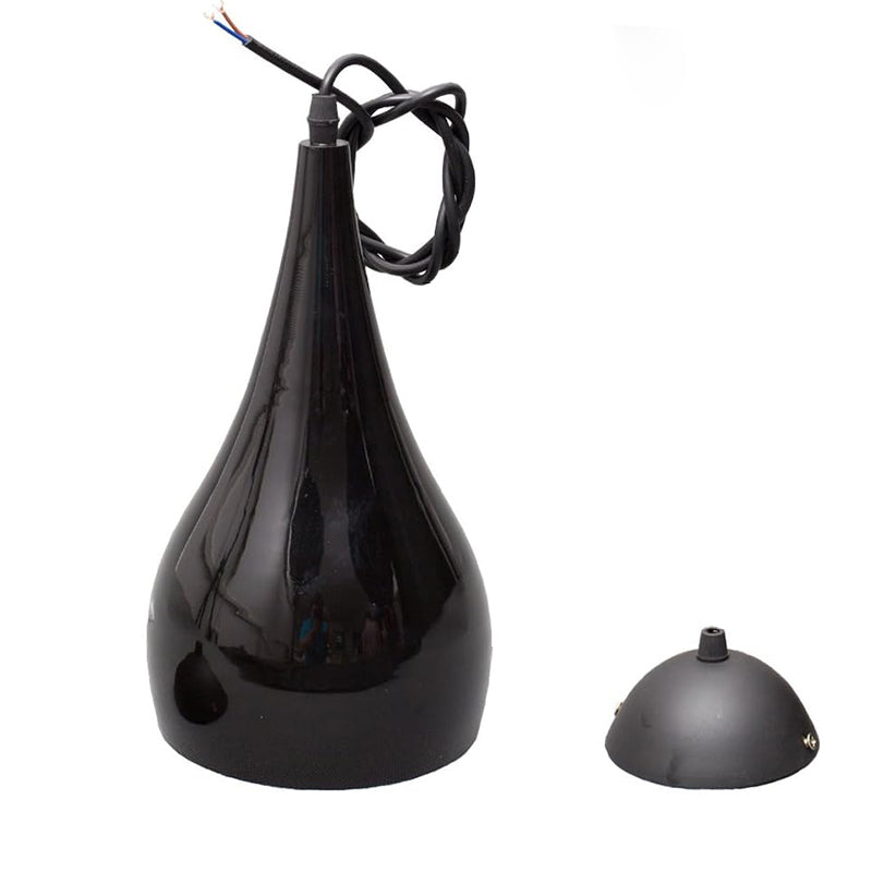 Junips | Nordic Iron Wood Aluminum Pumpkin Water Drop 1-Light Pendant Light for Dining Room