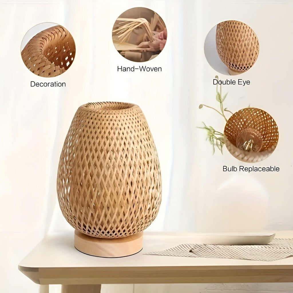 Junips | Aura Lamp - Bamboo USB-powered Table Lamp for the Bedroom