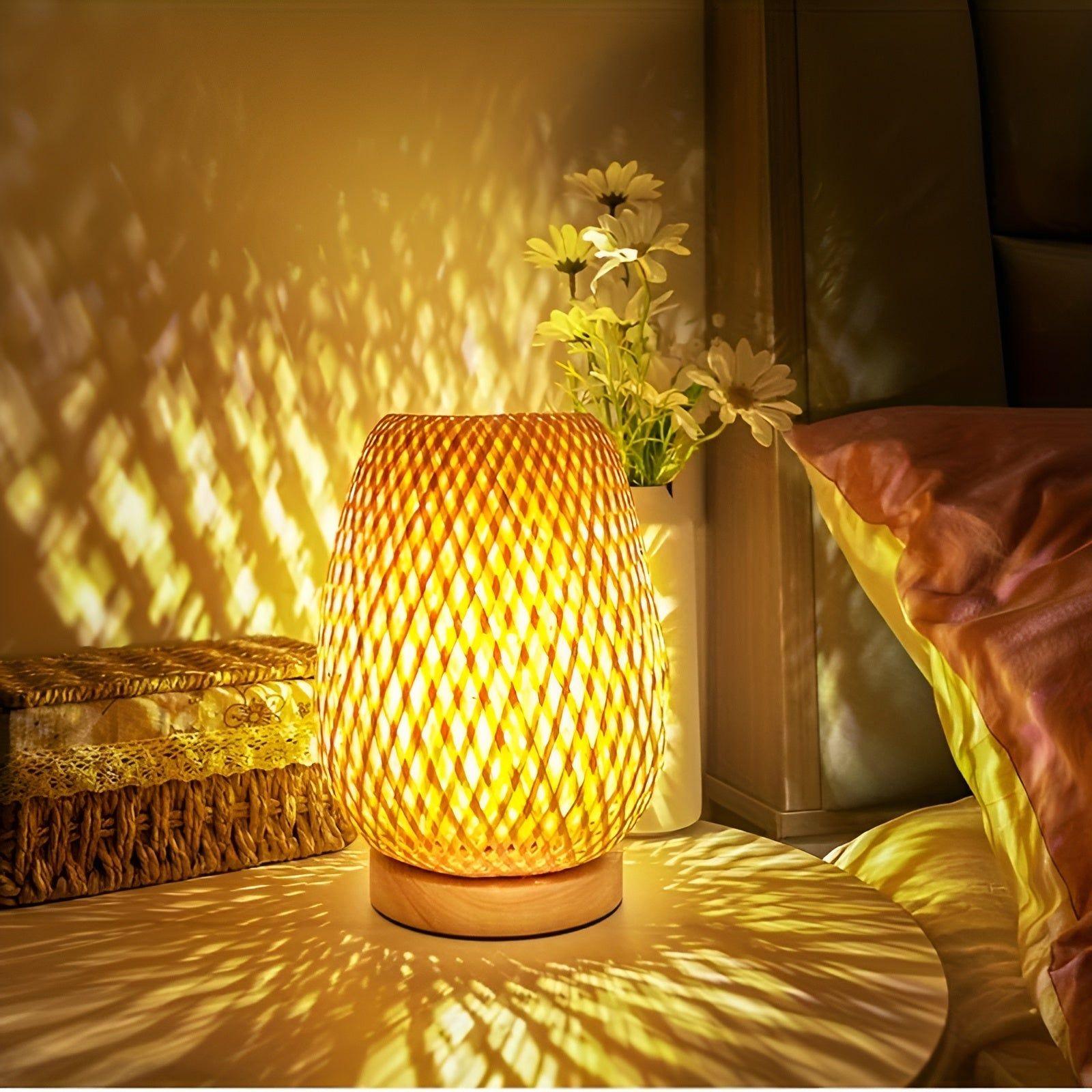 Junips | Aura Lamp - Bamboo USB-powered Table Lamp for the Bedroom