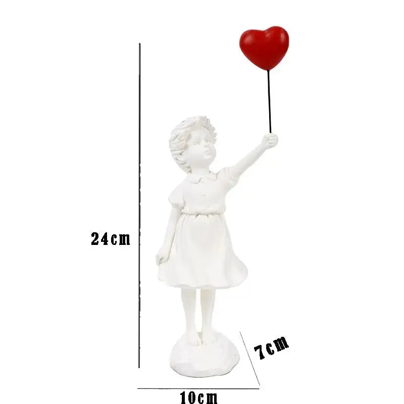 Junips | Banksy flying Balloon Girl Statue