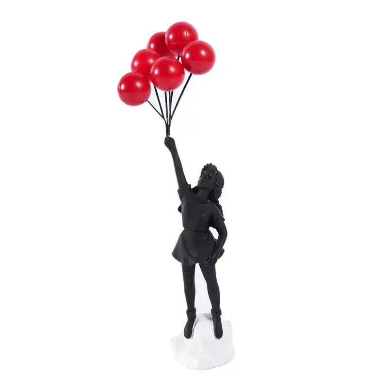 Junips | Banksy flying Balloon Girl Statue