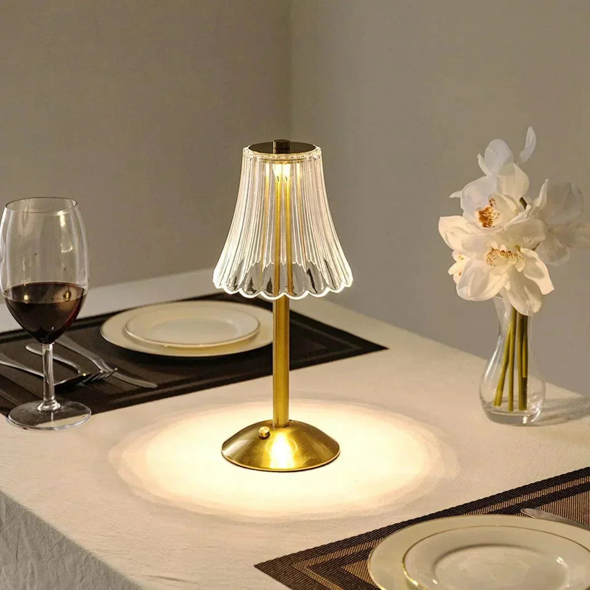 Junips | AuraGlow Table Lamp - Rechargeable LED Lamp with Dimming Function