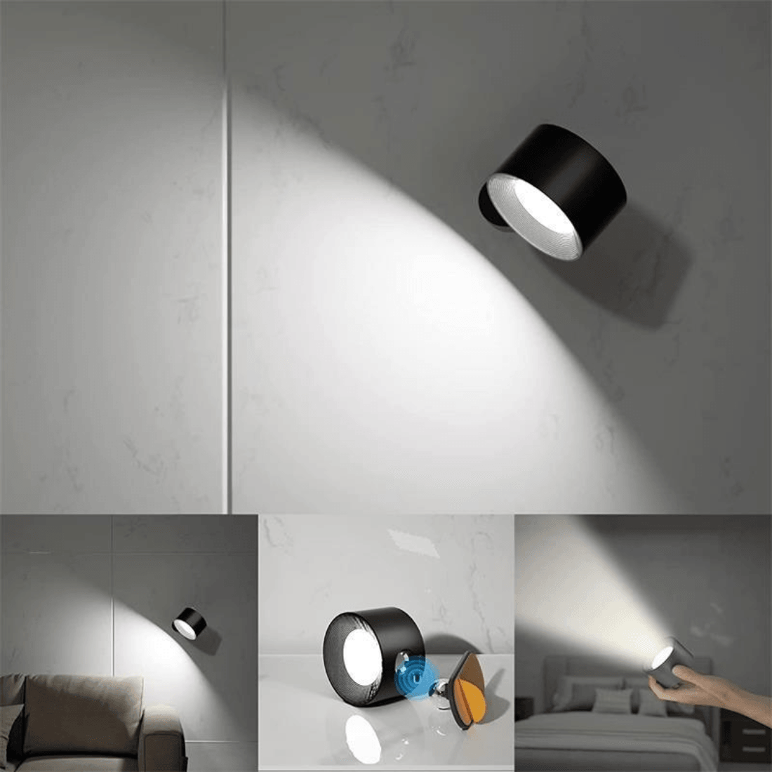 Junips | 360° wireless rechargeable wall light | Versatile LED lighting solution