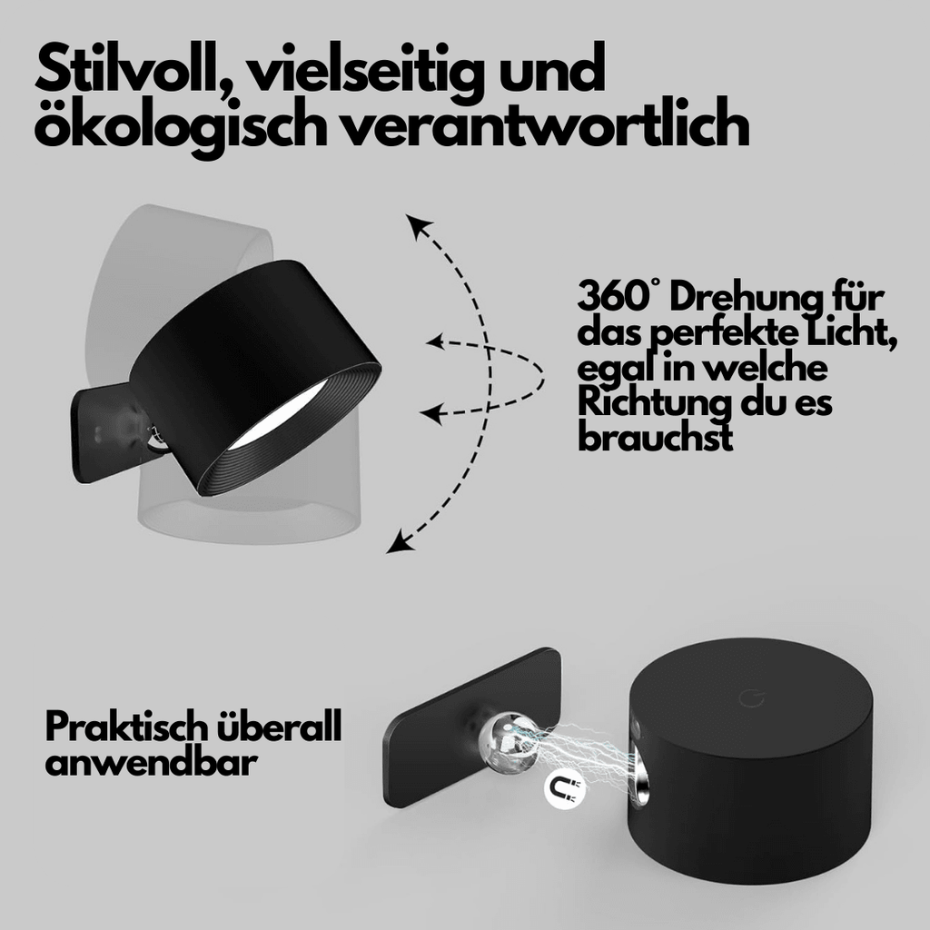 Junips | 360° wireless rechargeable wall light | Versatile LED lighting solution