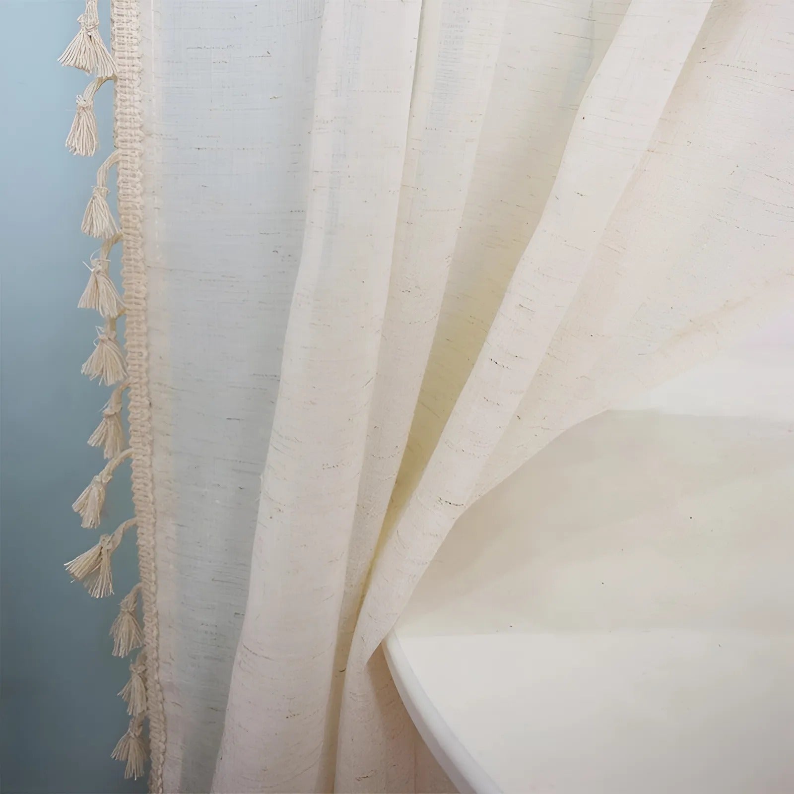 Junips | Boho Cotton-Linen Semi-Sheer Curtains