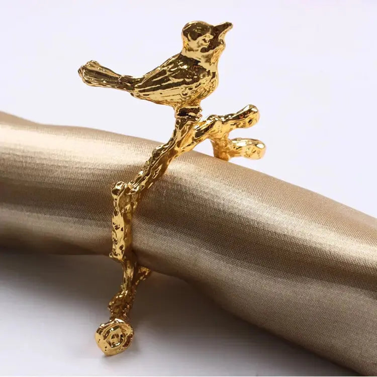 Junips | Bird & Flower Napkin Rings - 4 Pieces