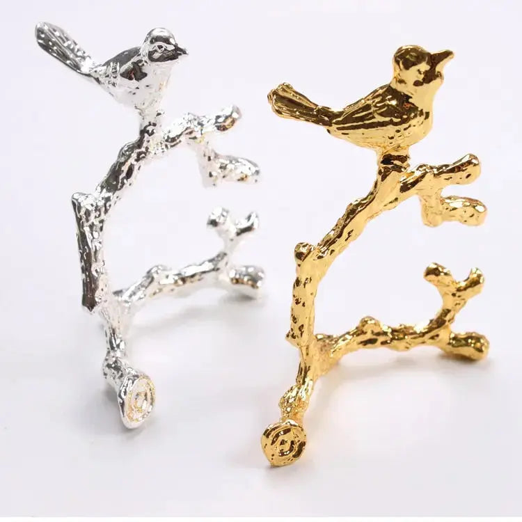 Junips | Bird & Flower Napkin Rings - 4 Pieces