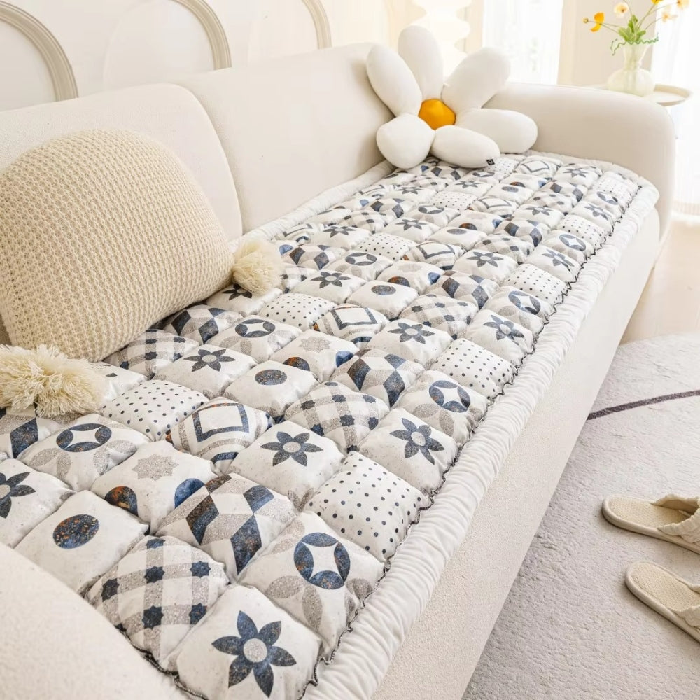 Junips | Bohemian Printed Quilted Sofa Cover