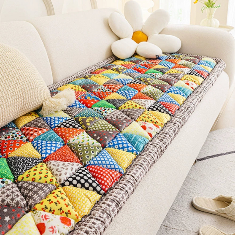 Junips | Bohemian Printed Quilted Sofa Cover