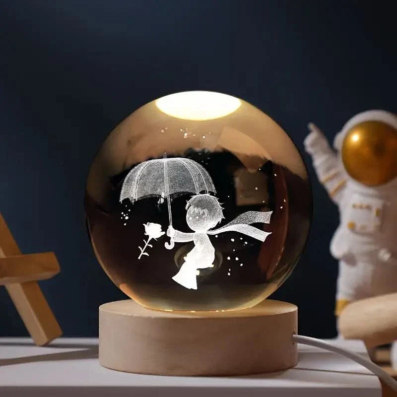 Junips | Luminous Crystal Ball LED Night Light Decor