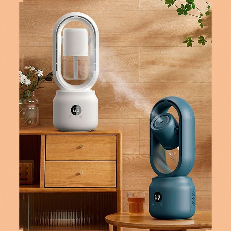 Junips | Portable fan without blades with humidifier and night light for refreshing comfort