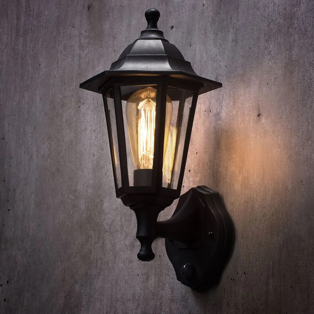 Junips | Black Outdoor Vintage Hanging Lamp with PIR