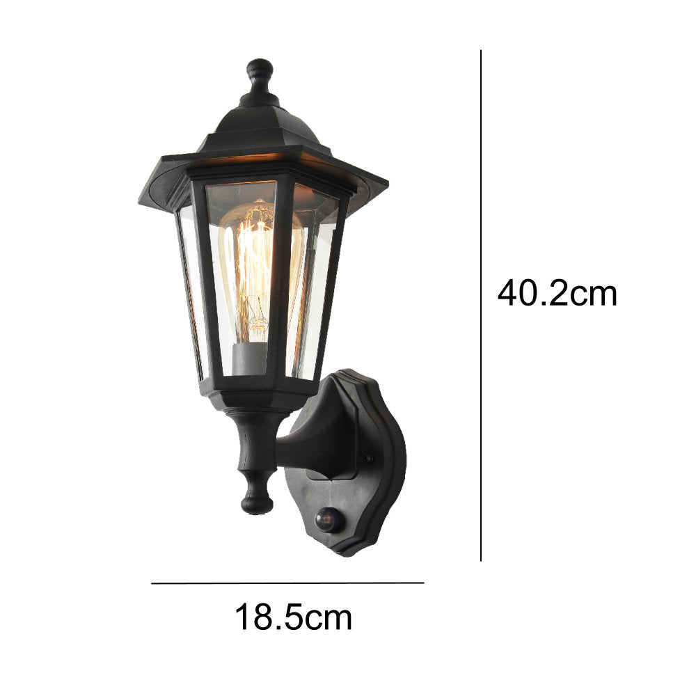 Junips | Black Outdoor Vintage Hanging Lamp with PIR