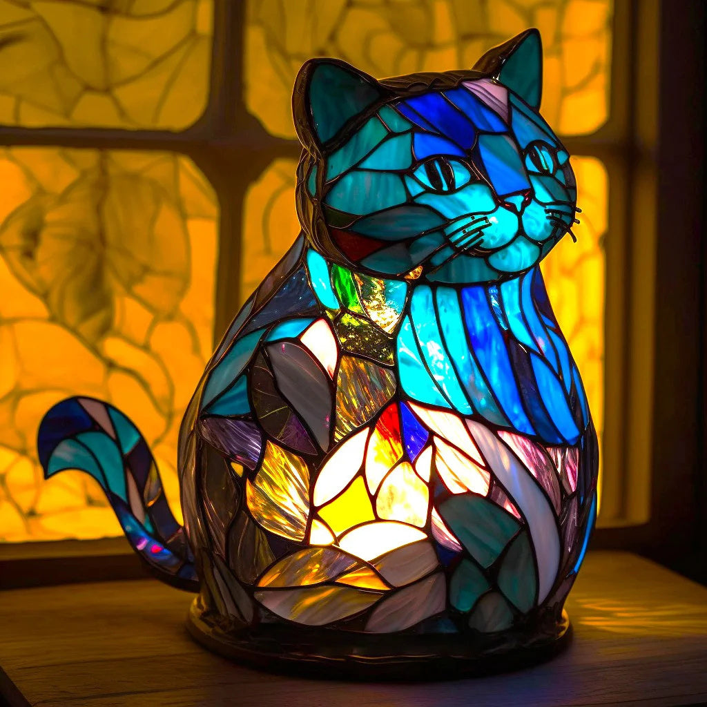 Junips | Animal Stained Glass Table Lamp Ornament
