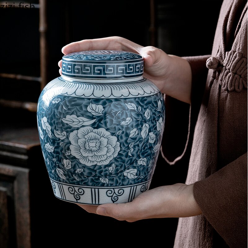 Junips | Ceramic airtight container tea box tea can moisture-protected storage tank tea container storage bottle tea organizer jar tea cans