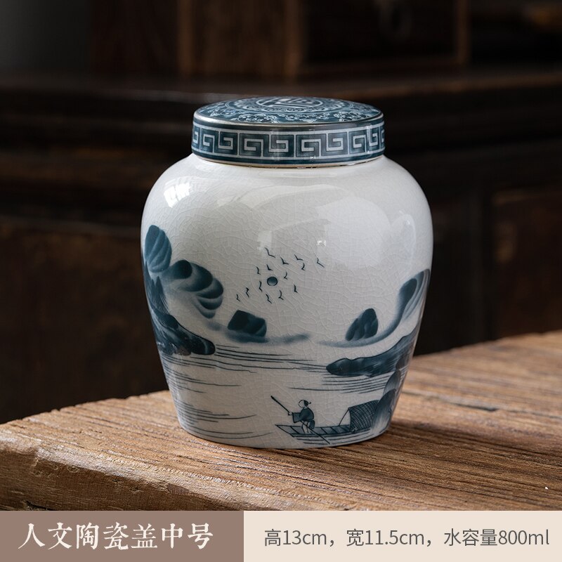 Junips | Ceramic airtight container tea box tea can moisture-protected storage tank tea container storage bottle tea organizer jar tea cans