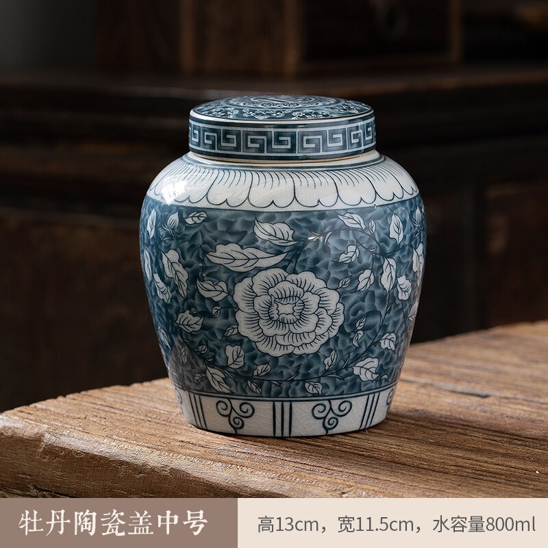 Junips | Ceramic airtight container tea box tea can moisture-protected storage tank tea container storage bottle tea organizer jar tea cans