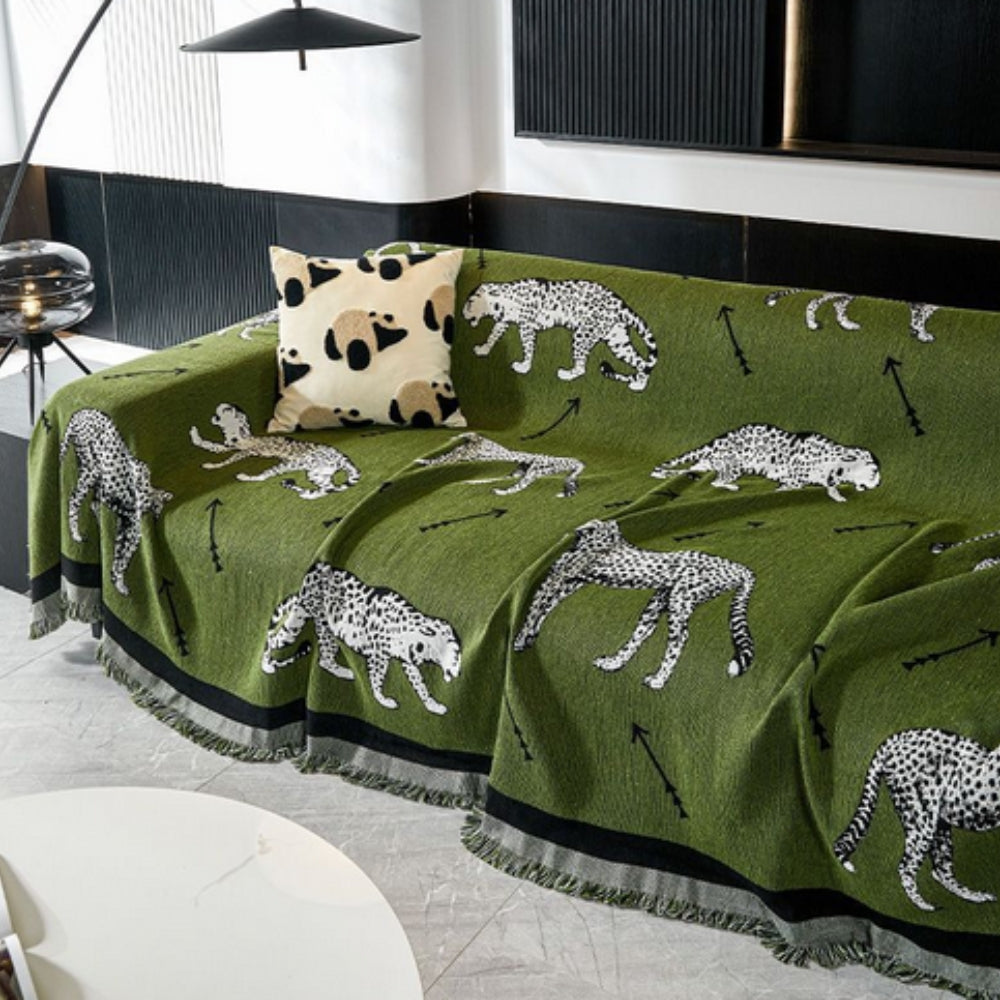 Junips | Chantesse Panda Leopard Print Sofa Cover