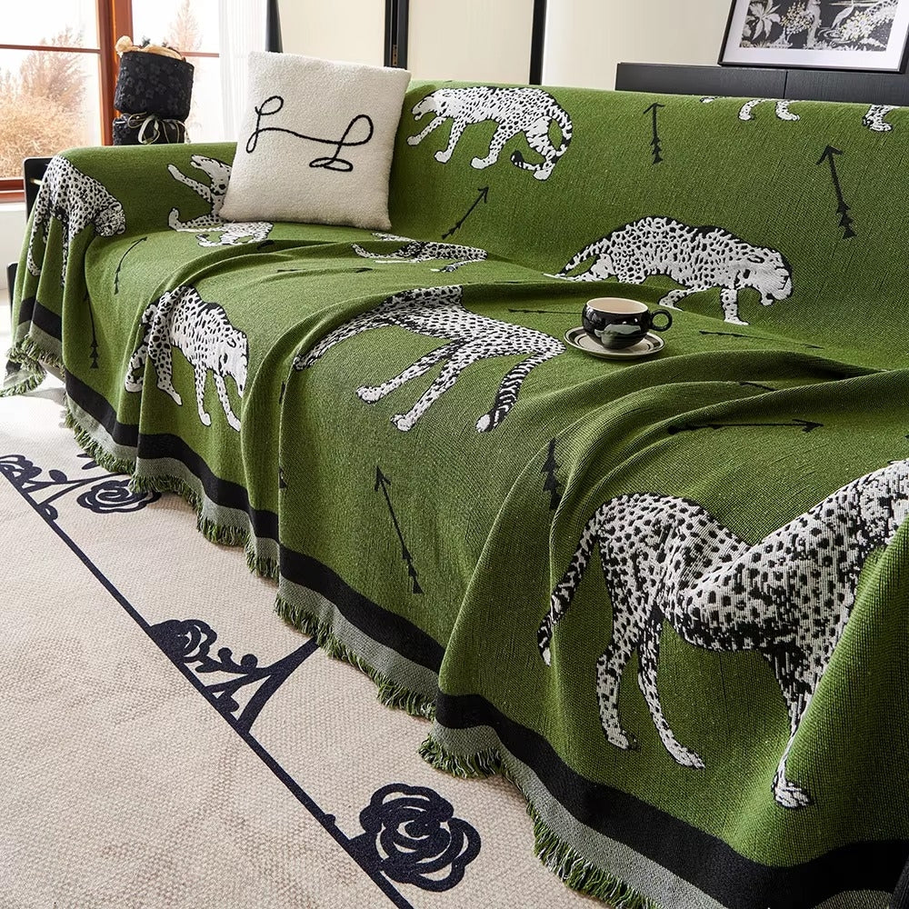 Junips | Chantesse Panda Leopard Print Sofa Cover