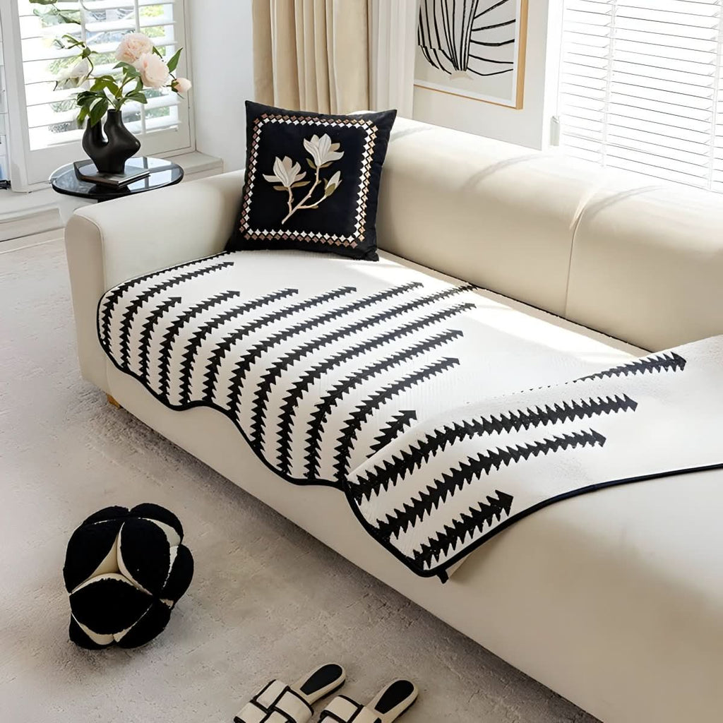 Junips | Modern Chenille Sofa Cover with Stylish Protection