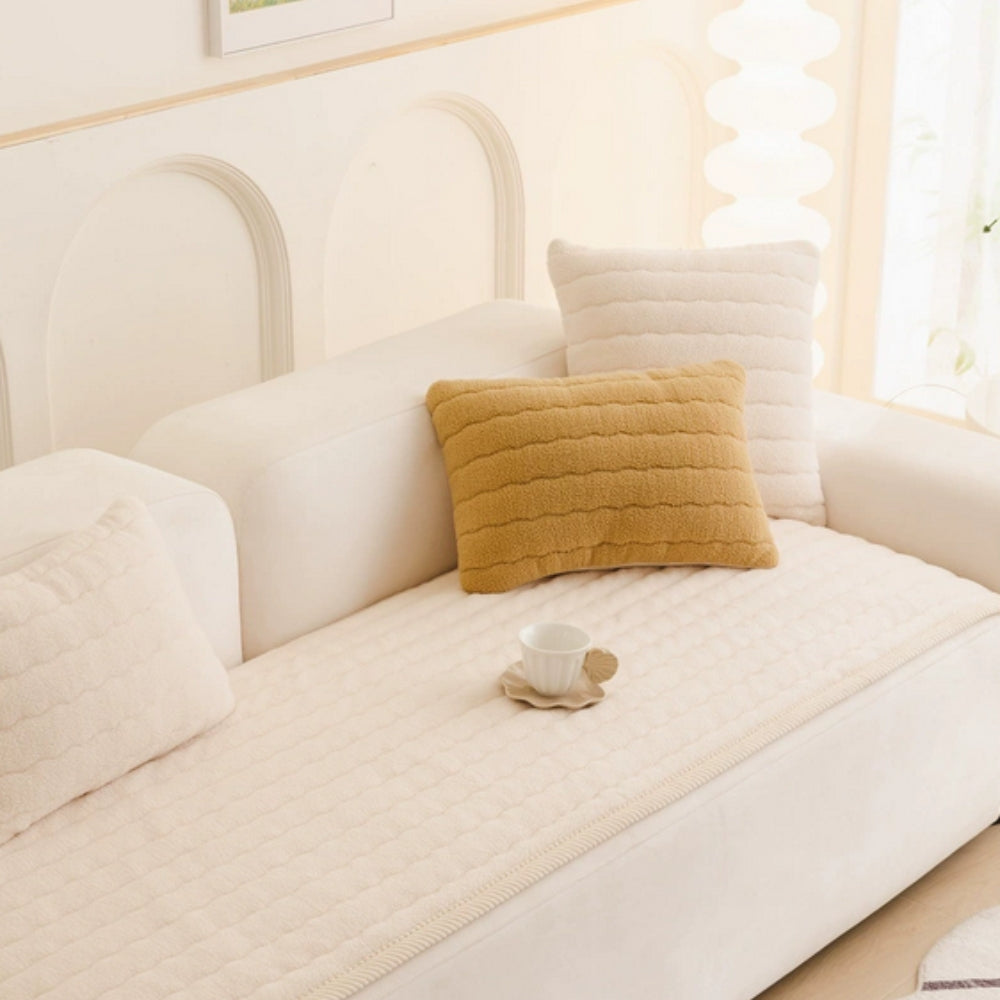 Junips | Chic Thick Plush Sofa Cover