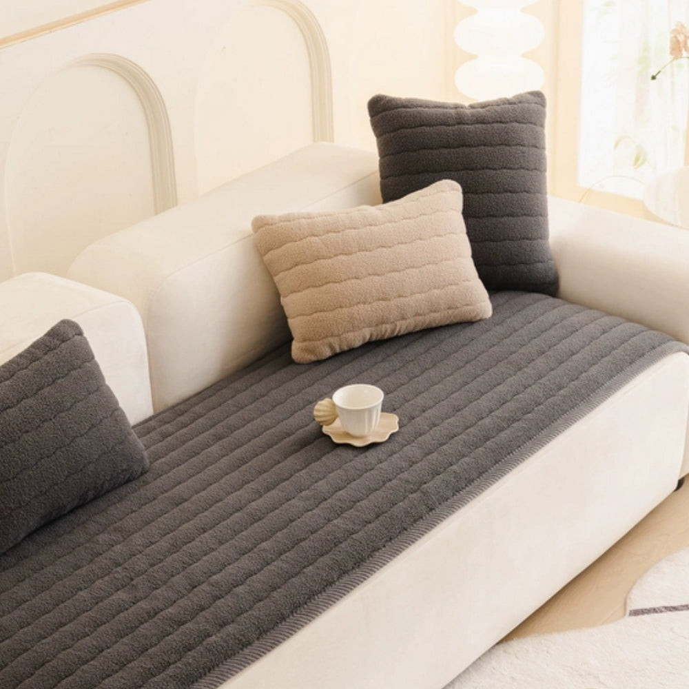 Junips | Chic Thick Plush Sofa Cover