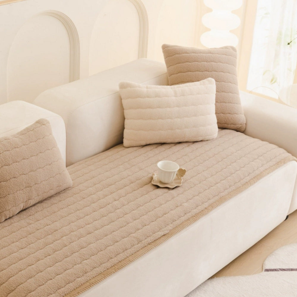 Junips | Chic Thick Plush Sofa Cover