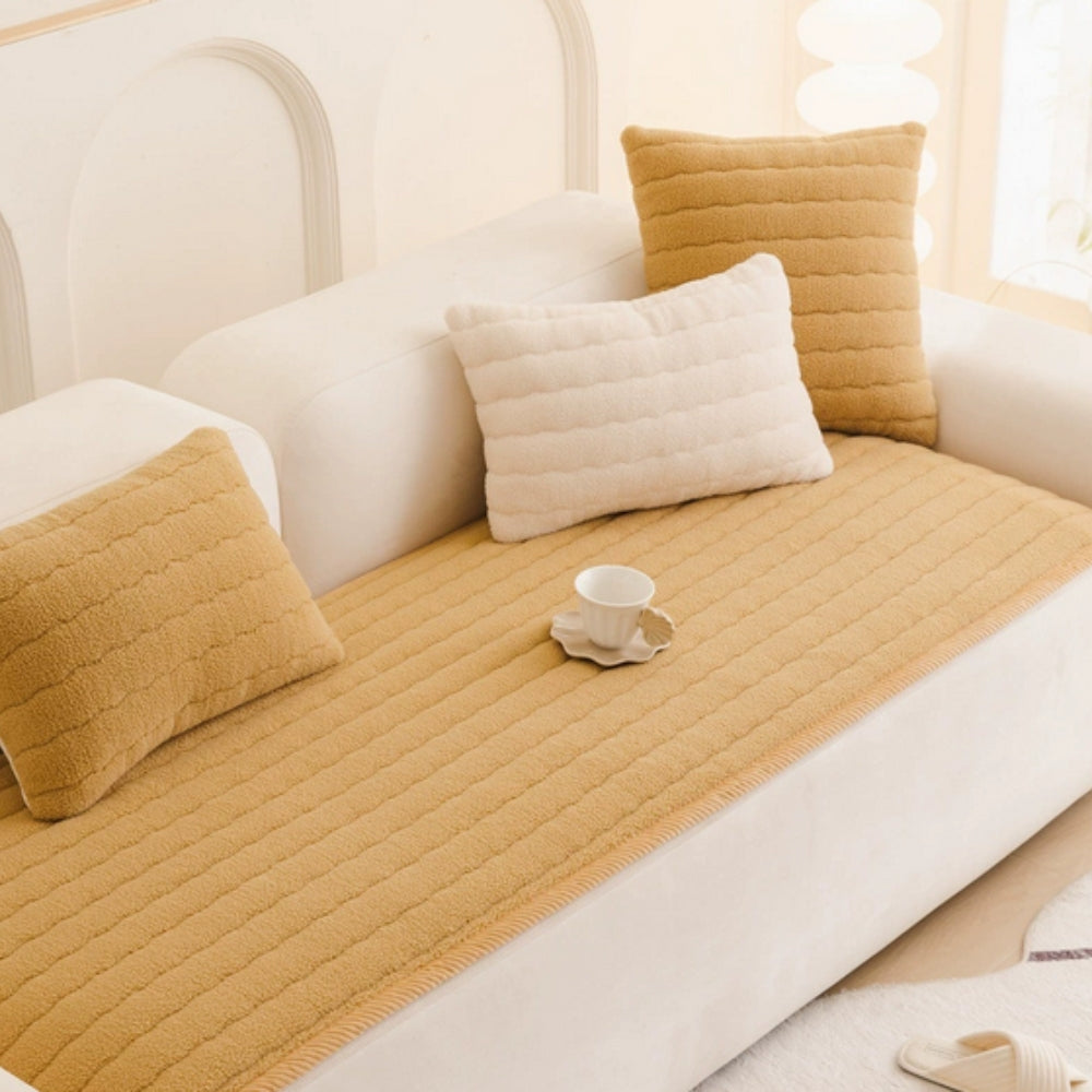 Junips | Chic Thick Plush Sofa Cover