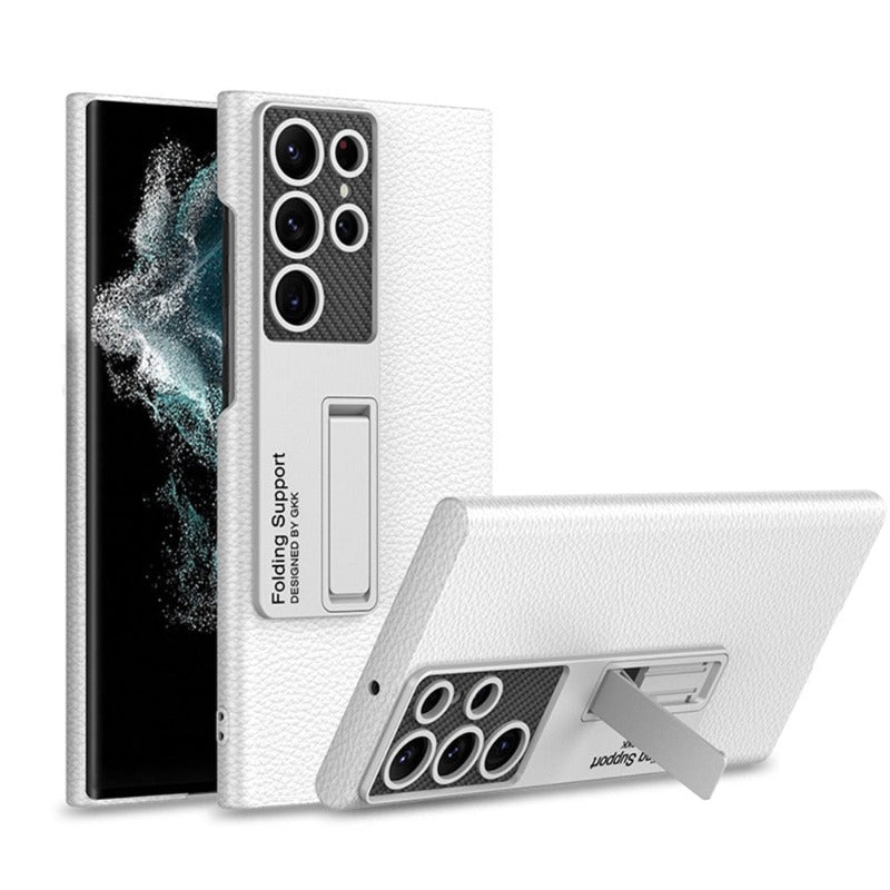 Junips | Luxurious, ultra-thin leather phone case, shockproof, for Samsung Galaxy 23