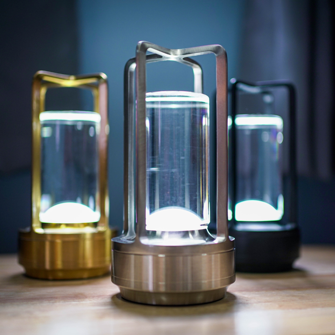 Junips | Table Lamp Crystal Glass Rechargeable Light