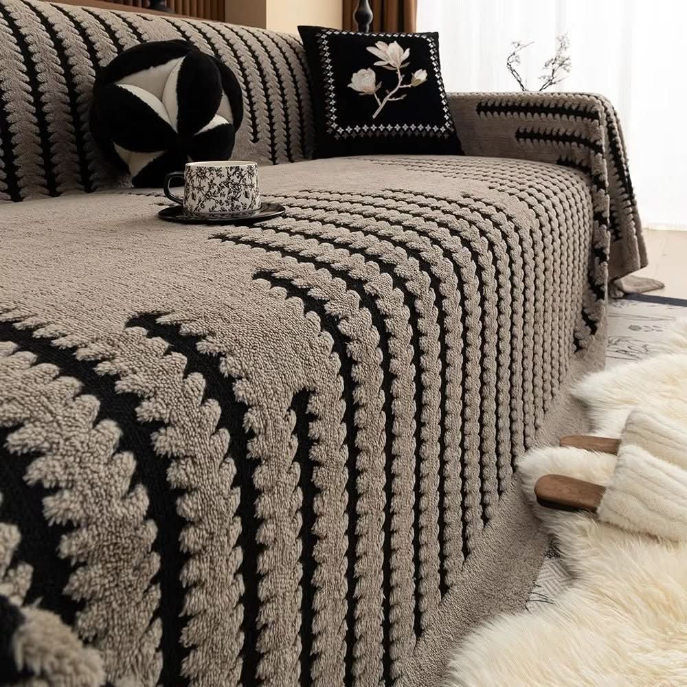 Junips | Plush Sofa Cover with Non-Slip Back