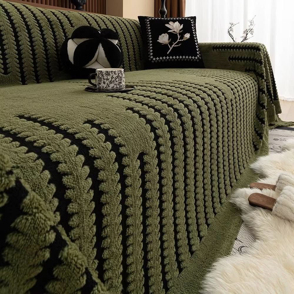 Junips | Plush Sofa Cover with Non-Slip Back