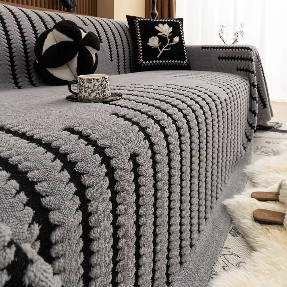 Junips | Plush Sofa Cover with Non-Slip Back