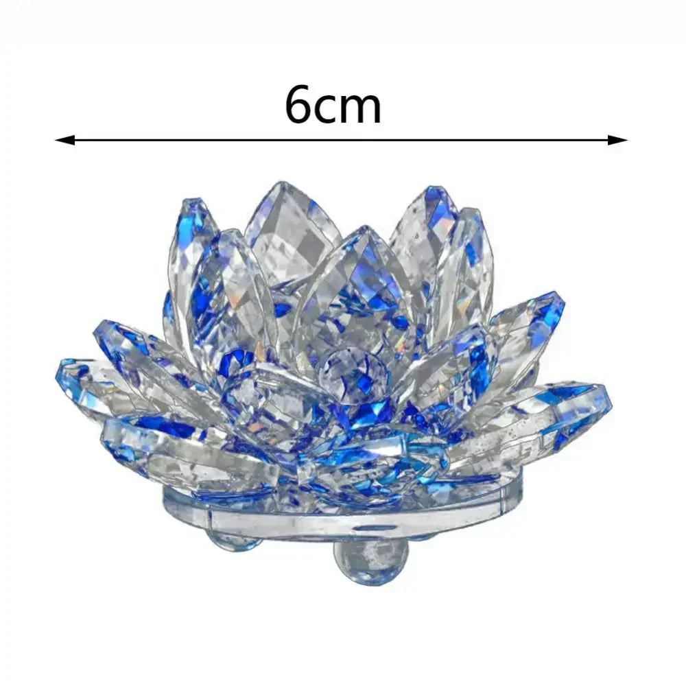 Junips | Crystal Lotus Flower Figurine Home Wedding Decoration Glass Art Collection Paperweight Office Table Ornaments Souvenir Gifts