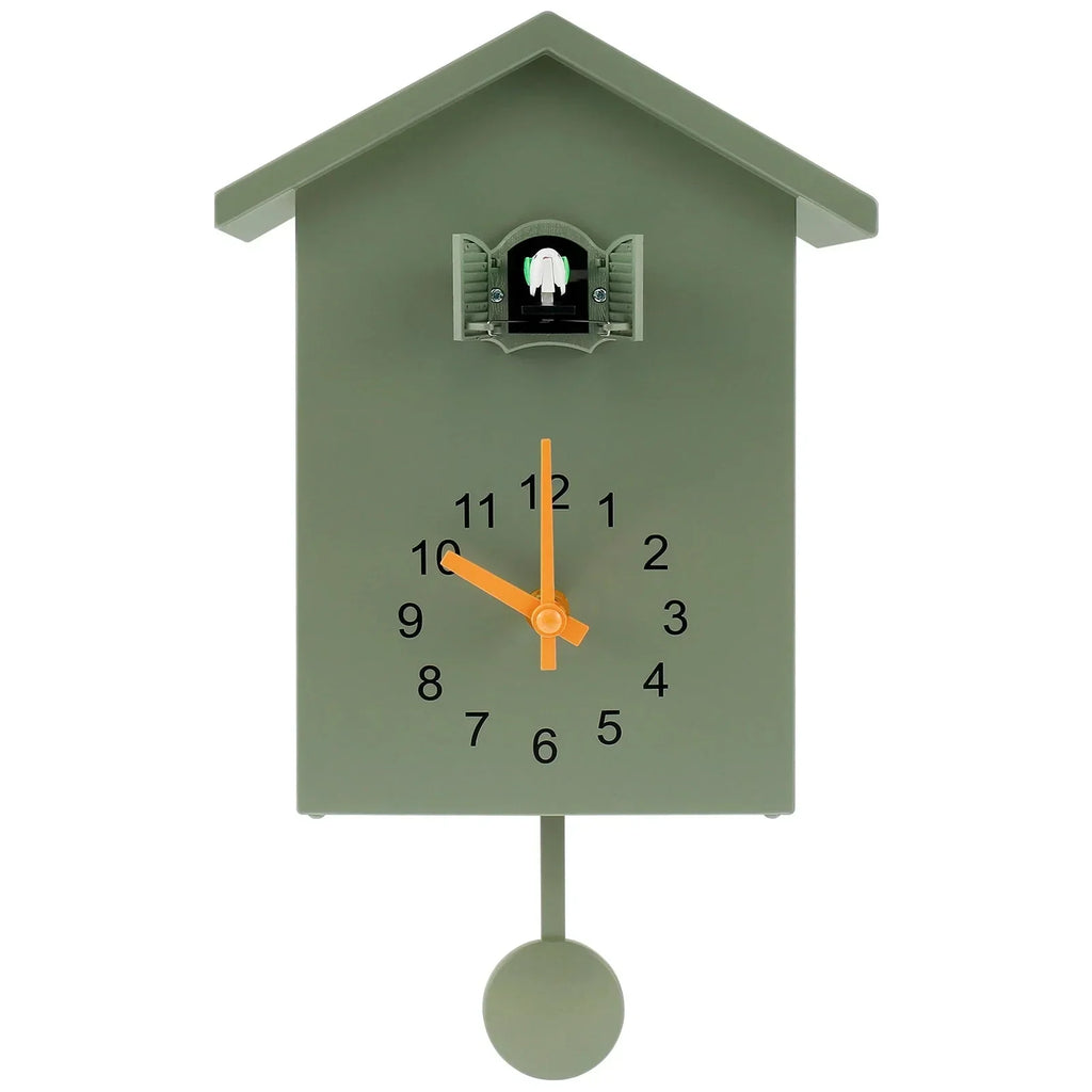 Junips | Cuckoo Clock Cuckoo Sound Clock with Pendulum Delicate Cuckoo Clock Bird Battery Operated Cuckoo Wall Clock for Living Room Decor