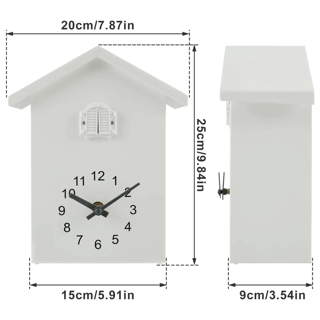 Junips | Cuckoo Clock Cuckoo Sound Clock with Pendulum Delicate Cuckoo Clock Bird Battery Operated Cuckoo Wall Clock for Living Room Decor