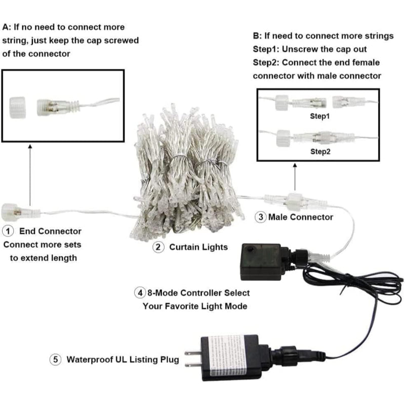 Junips | Lamps for curtains with modes and waterproof design