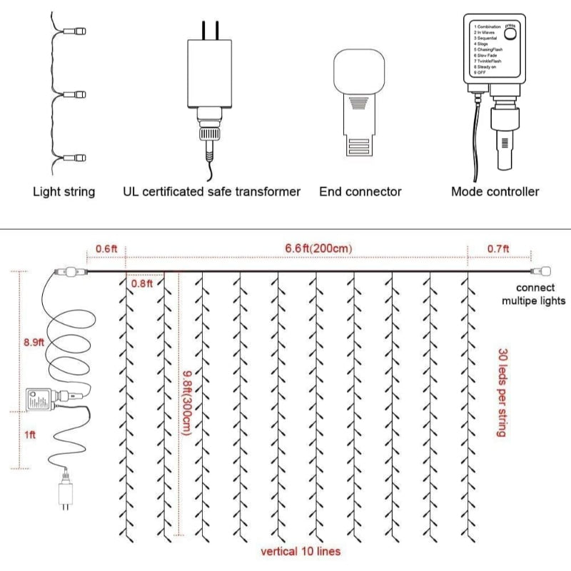 Junips | Lamps for curtains with modes and waterproof design