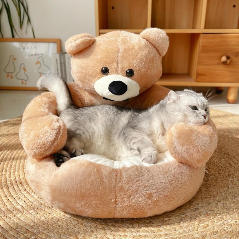 Junips | Cute detachable cuddly bear cat bed