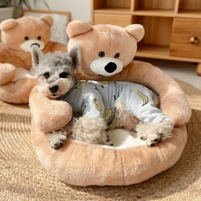 Junips | Cute detachable cuddly bear cat bed