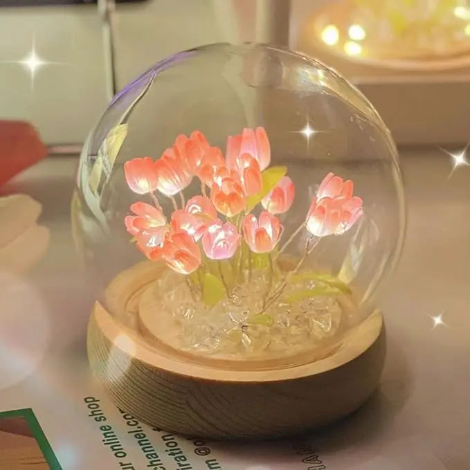 Junips | DIY Glass Tulip Globe Lamp