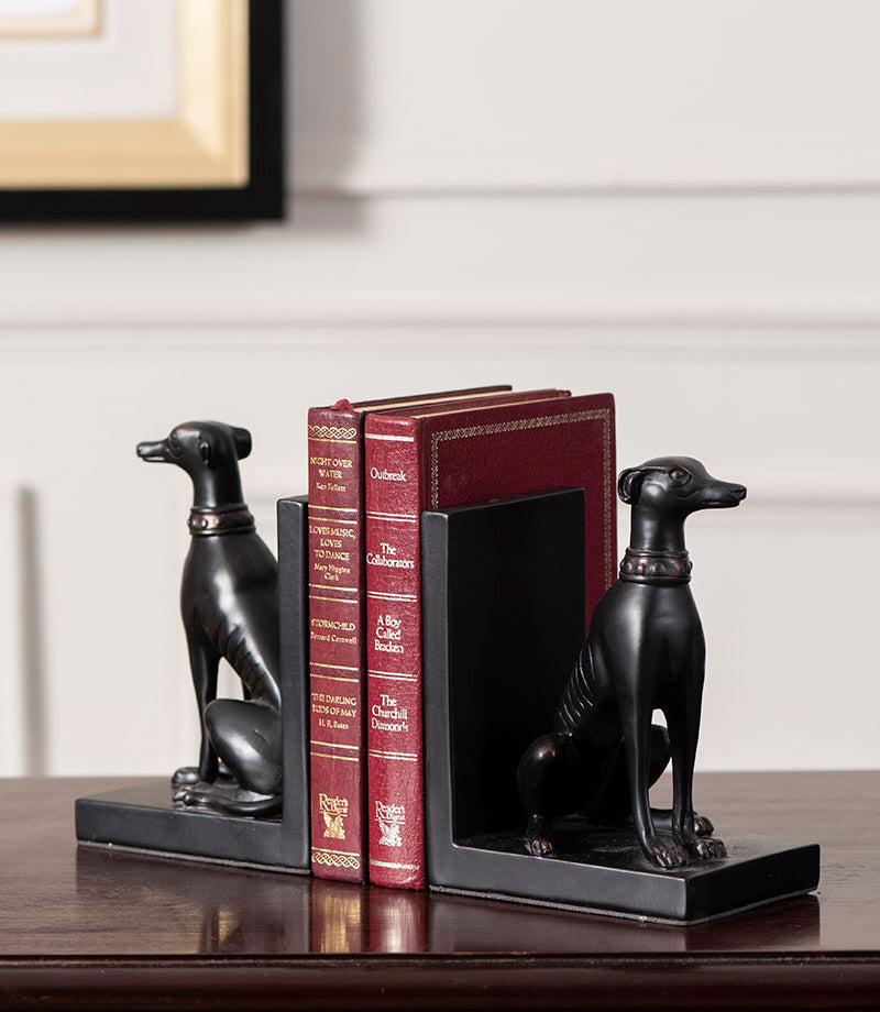 Junips | Guard Dog Bookend Set - Black