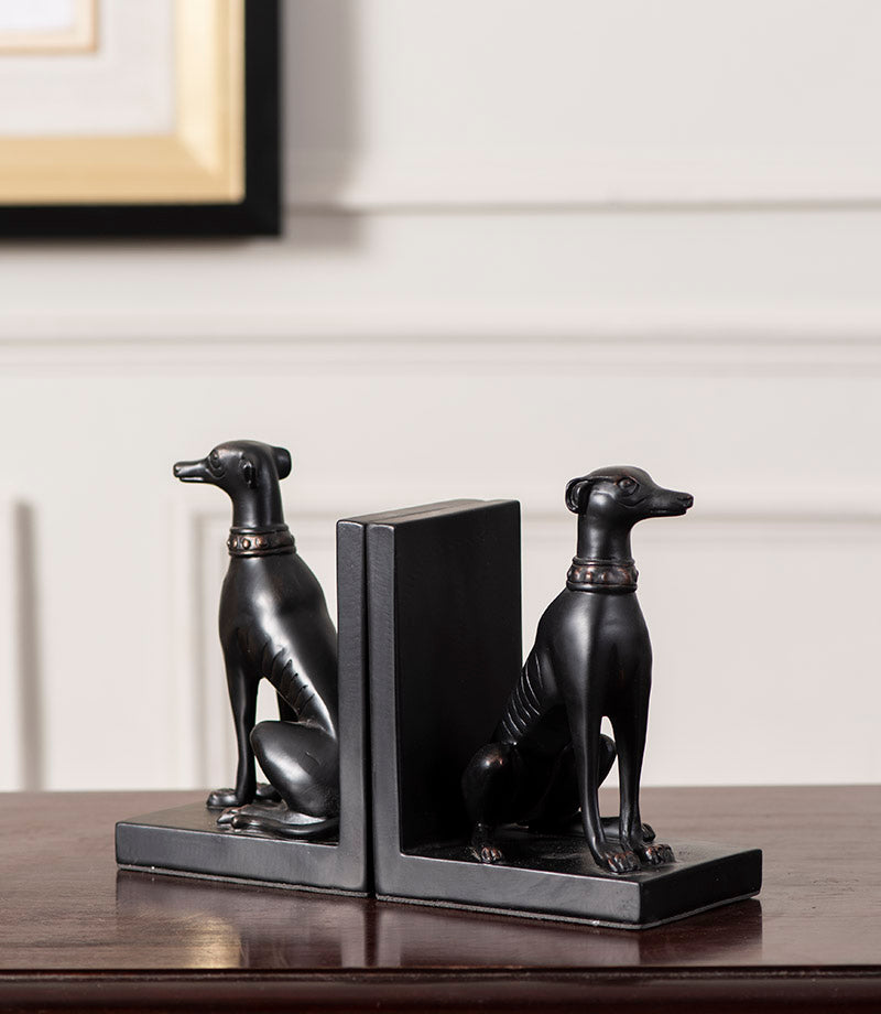 Junips | Guard Dog Bookend Set - Black