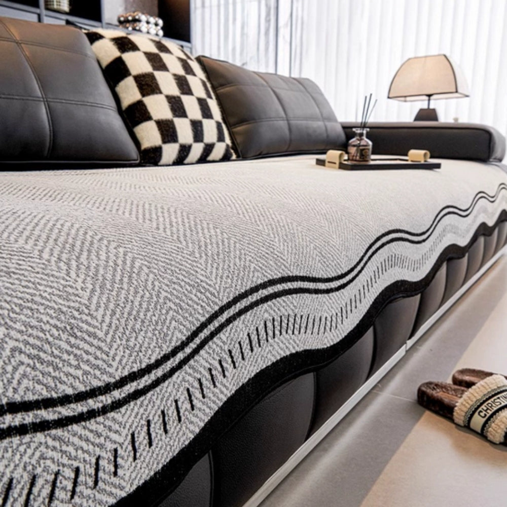 Junips | Modern Wave Anti-Slip Sofa Cover
