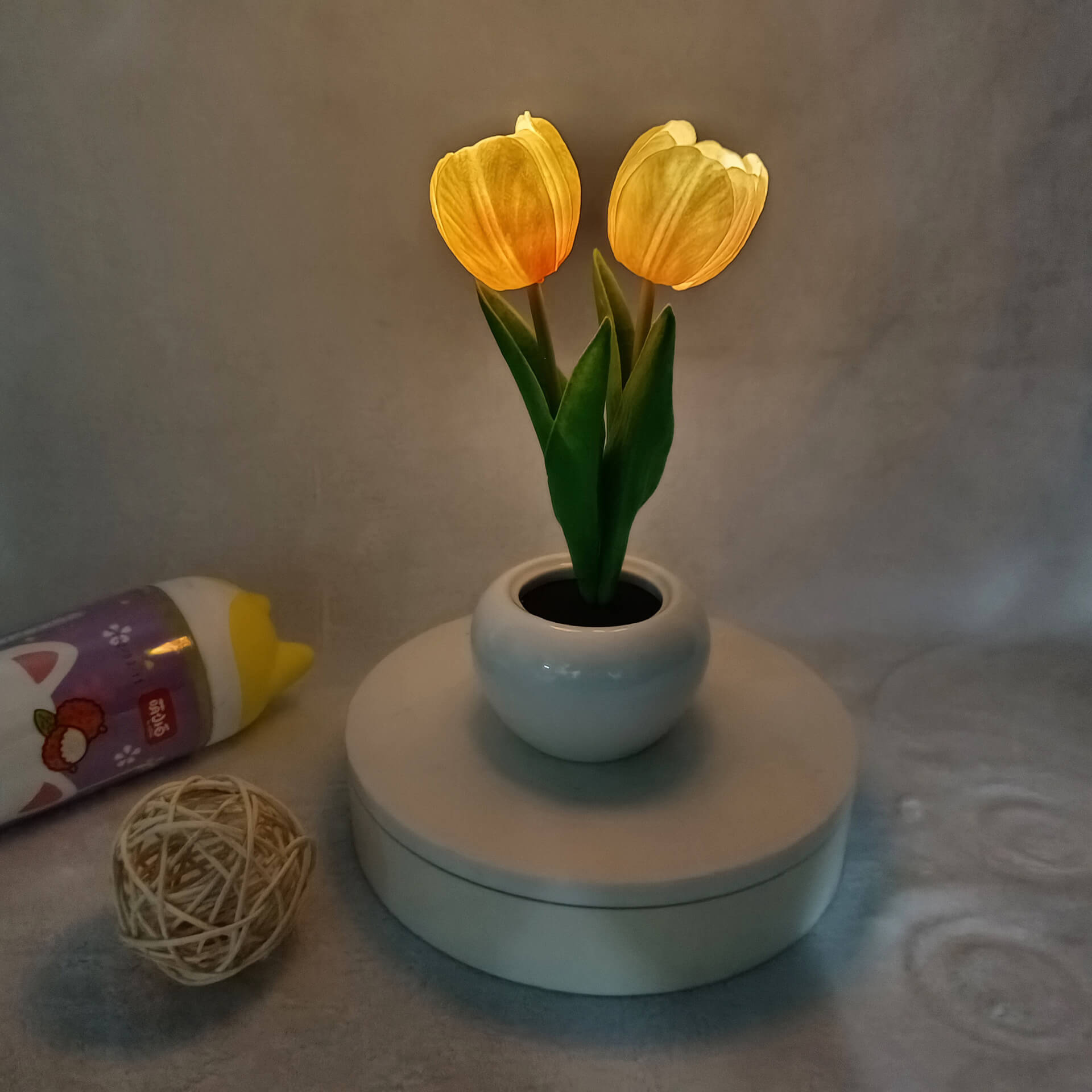 Junips | Modern Creative Simulation Tulip Peony LED Night Light Table Lamp