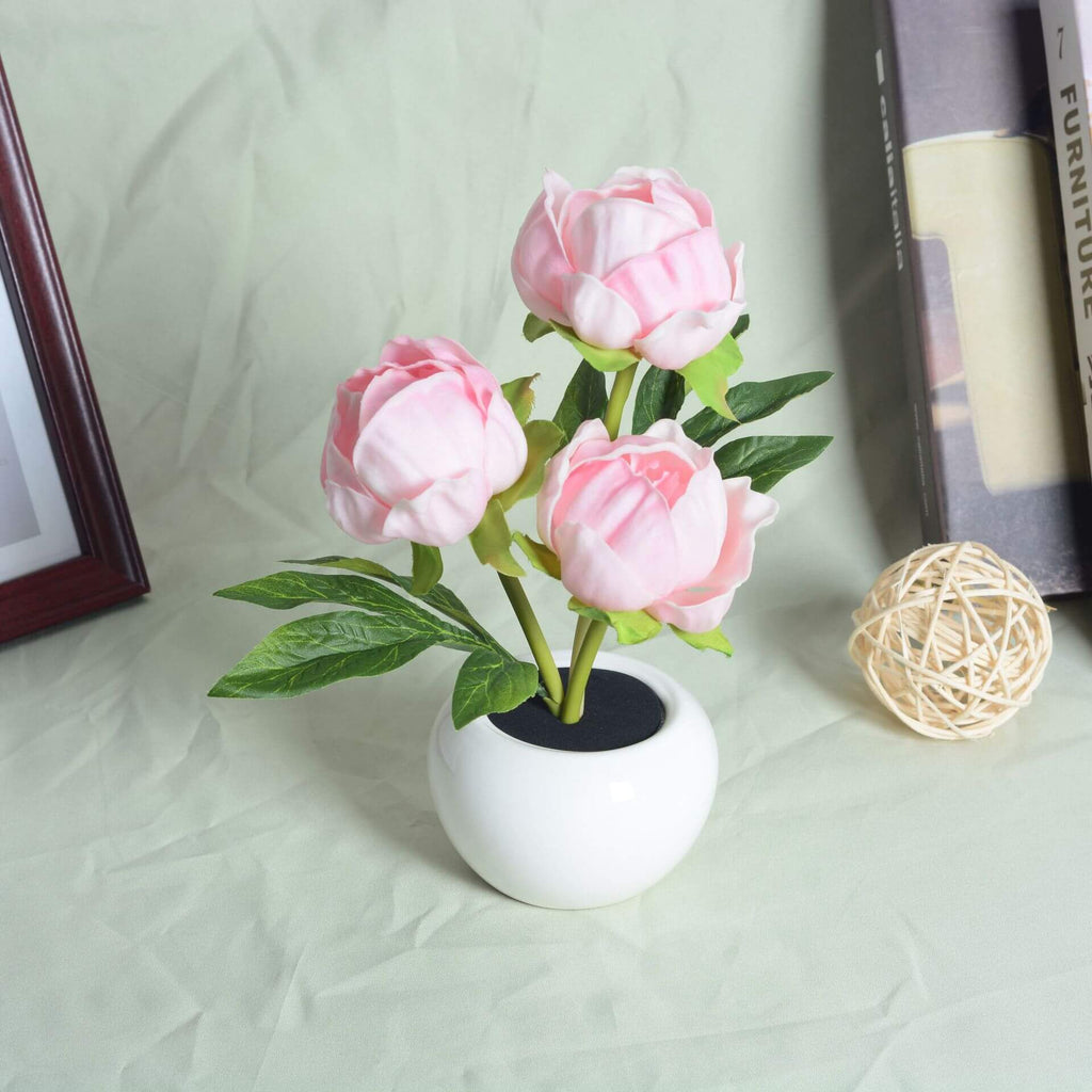 Junips | Modern Creative Simulation Tulip Peony LED Night Light Table Lamp