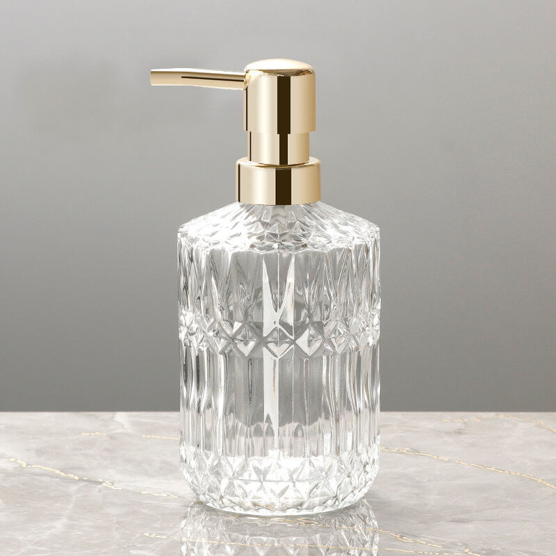 Junips | Diamond Pattern Glass Soap Dispenser